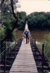 the Souris swinging bridge